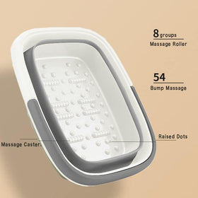 Beinilai Collapsible Foot Bath Basin in use with warm water
