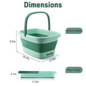 Beinilai Collapsible Foot Bath Basin showing carry handle