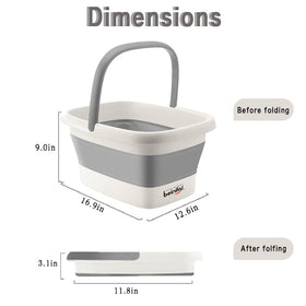 Beinilai Collapsible Foot Bath Basin with carry handle for portability