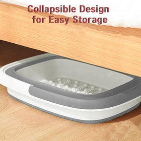 Beinilai Collapsible Foot Bath Basin with massage rollers visible