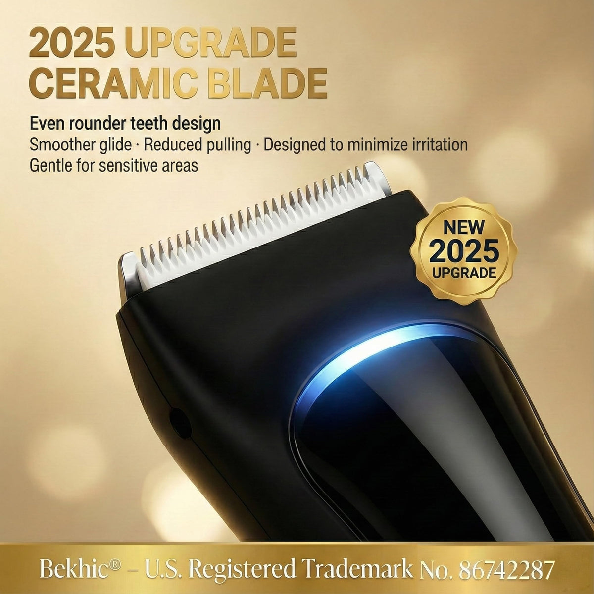 Bekhic Groin & Body Hair Trimmer in a bathroom setting
