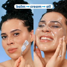 belif Aqua Bomb Cleansing Balm opened showing texture