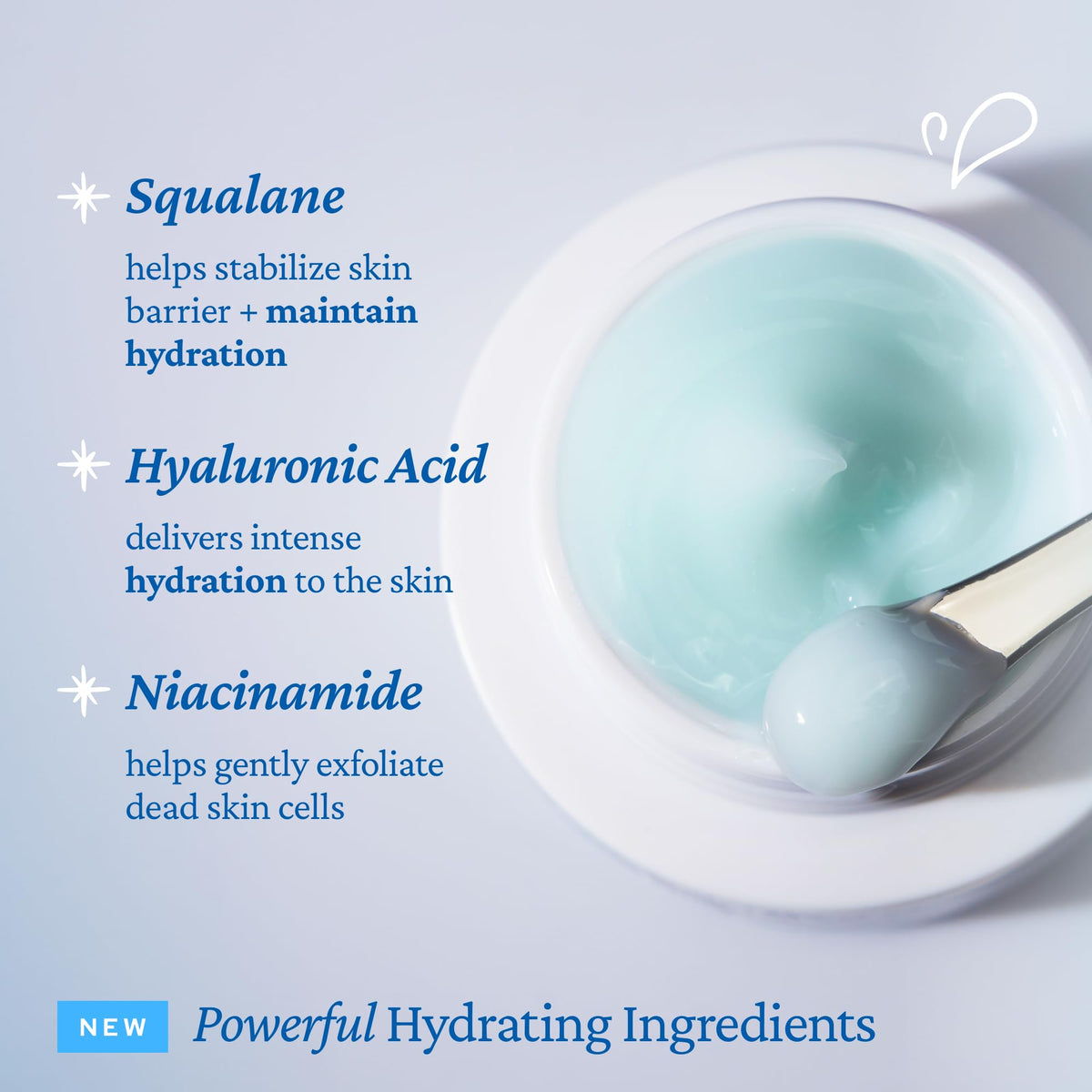 belif Aqua Bomb Gel Moisturiser with ingredients displayed
