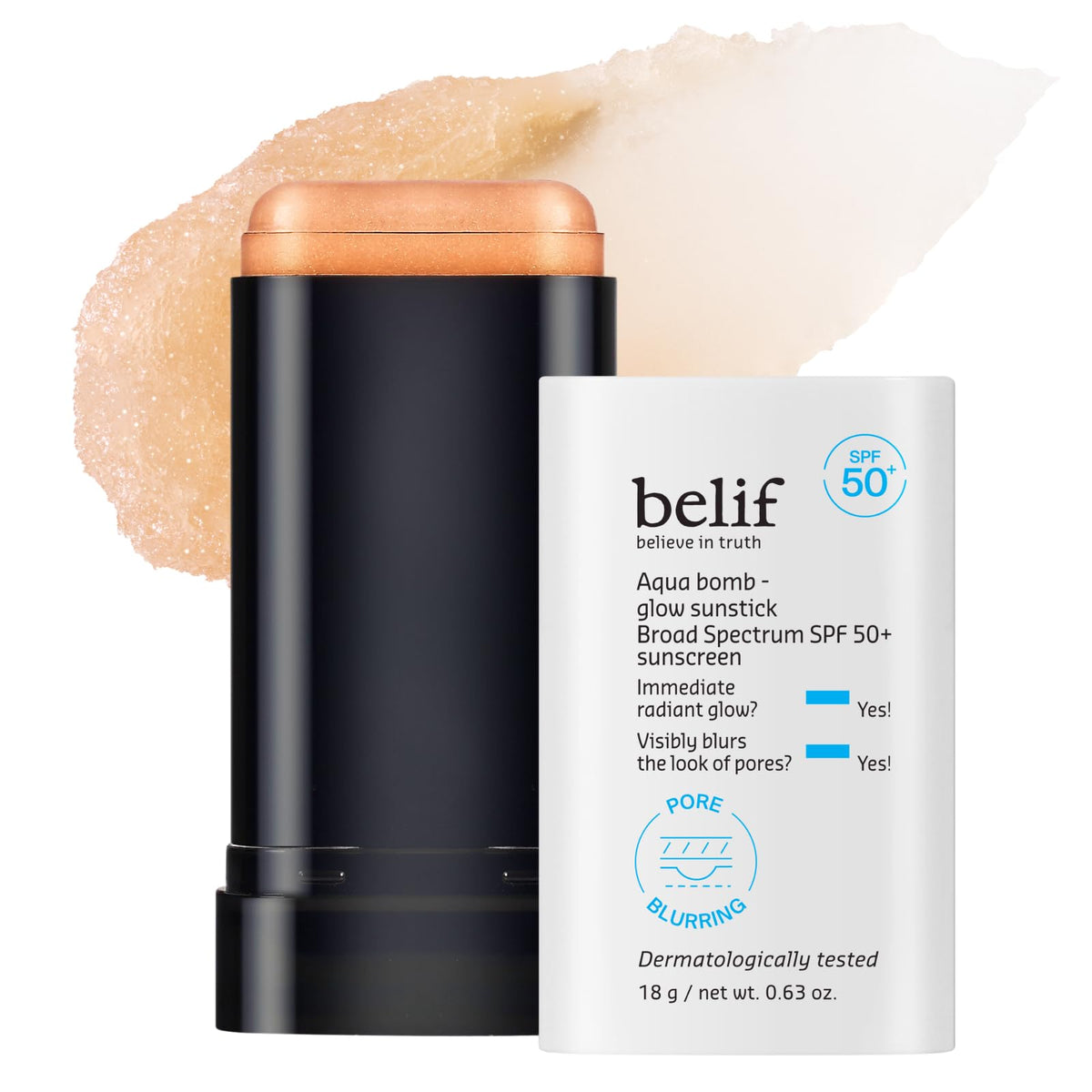 belif Aqua Bomb Niacinamide Sunscreen Stick front view