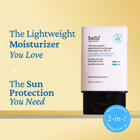 belif Aqua Bomb SPF 45 Hydrating Sunscreen packaging