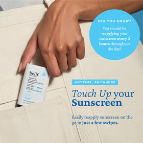 belif Aqua Bomb Sunscreen Stick lifestyle scene