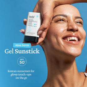 belif Aqua Bomb Sunscreen Stick showing packaging