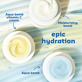 belif Aqua Bomb Vitamin C Face Cream with fresh citrus background