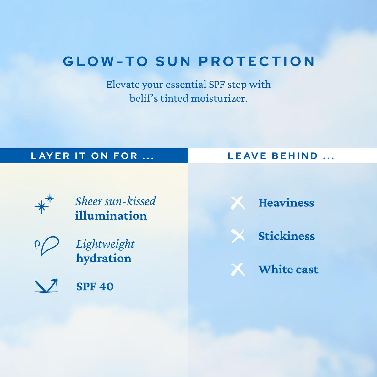 belif Dew Guard Vitamin C Glow Tint SPF 40 with makeup products