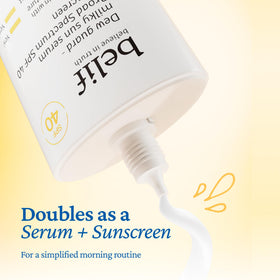 belif Milky Niacinamide Sunscreen SPF 40 application on skin
