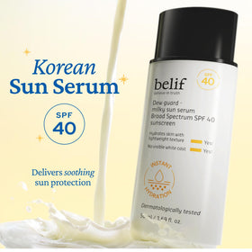 belif Milky Niacinamide Sunscreen SPF 40 texture close-up