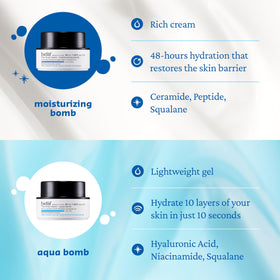 belif Moisturizing Bomb open lid showing creamy product
