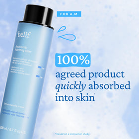 belif Niacinamide Hydrating Toner application on skin