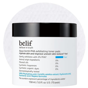 belif PHA 2% Toner Pads front view packaging