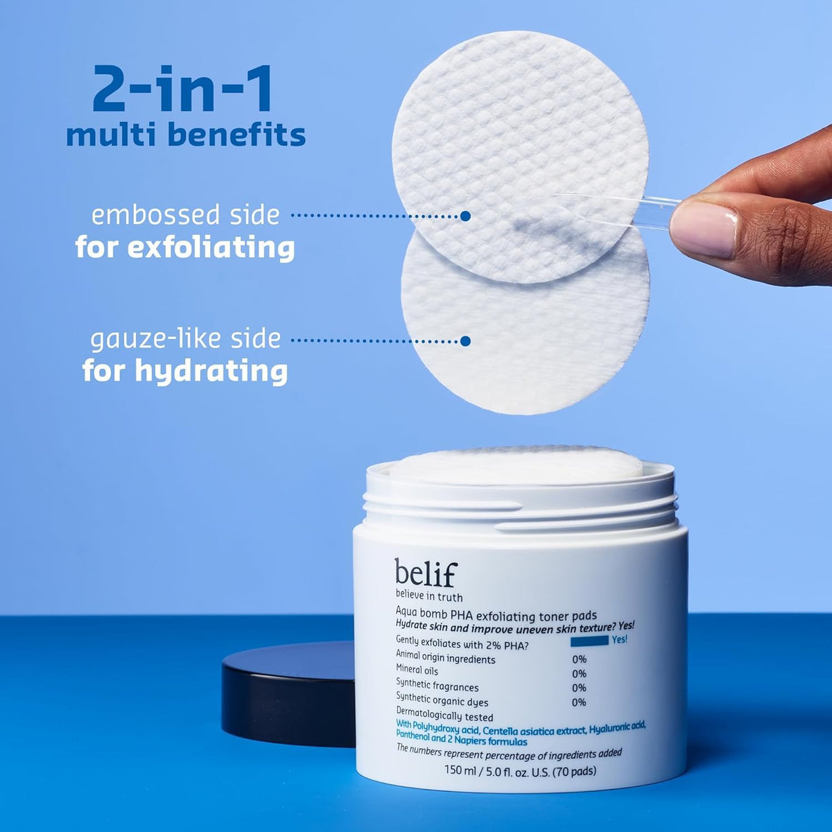 belif PHA 2% Toner Pads in a lifestyle setting