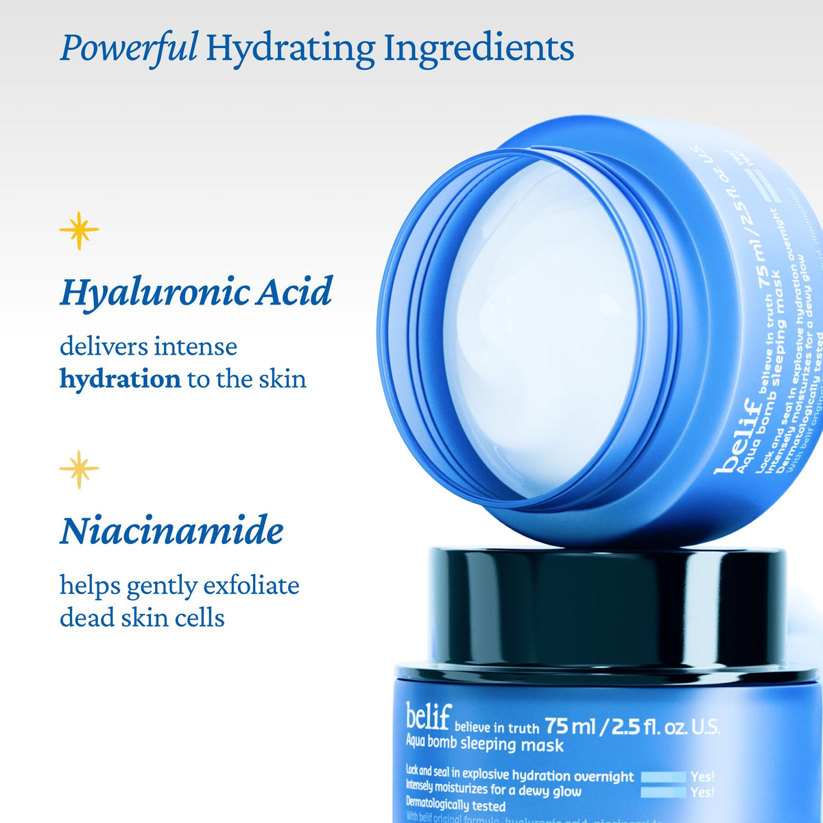 belif Vitamin E Jelly Overnight Mask application on skin
