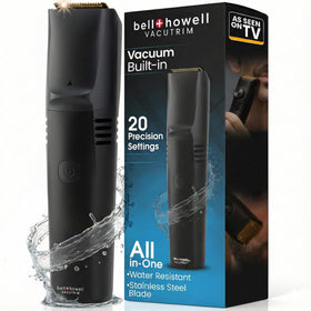 Bell+Howell Vacutrim cordless beard trimmer front view