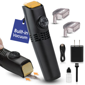 Bell+Howell Vacutrim showing vacuum feature and comb attachments