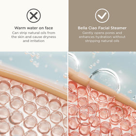 Bella Ciao Face Steamer in use during a home spa session