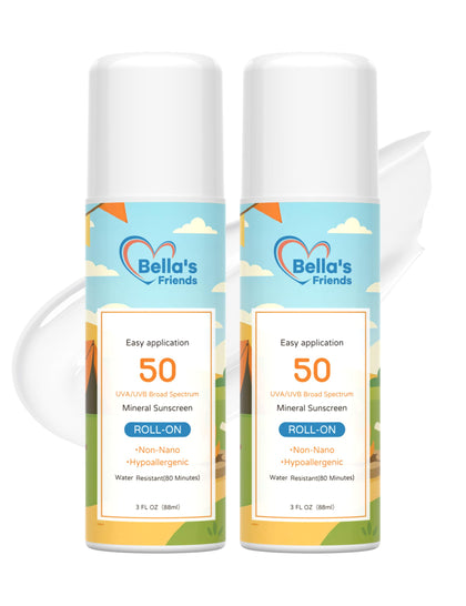 Bella's Friends Life Kids Roll-On Mineral Sunscreen SPF 50 front view