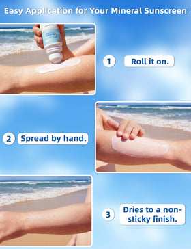 Bella's Friends Life Kids Roll-On Mineral Sunscreen SPF 50 with packaging