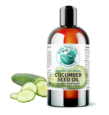Bella Terra Oils Cucumber Seed Oil 16 oz front view