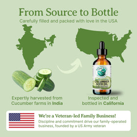 Bella Terra Oils Cucumber Seed Oil 8 oz with skincare products