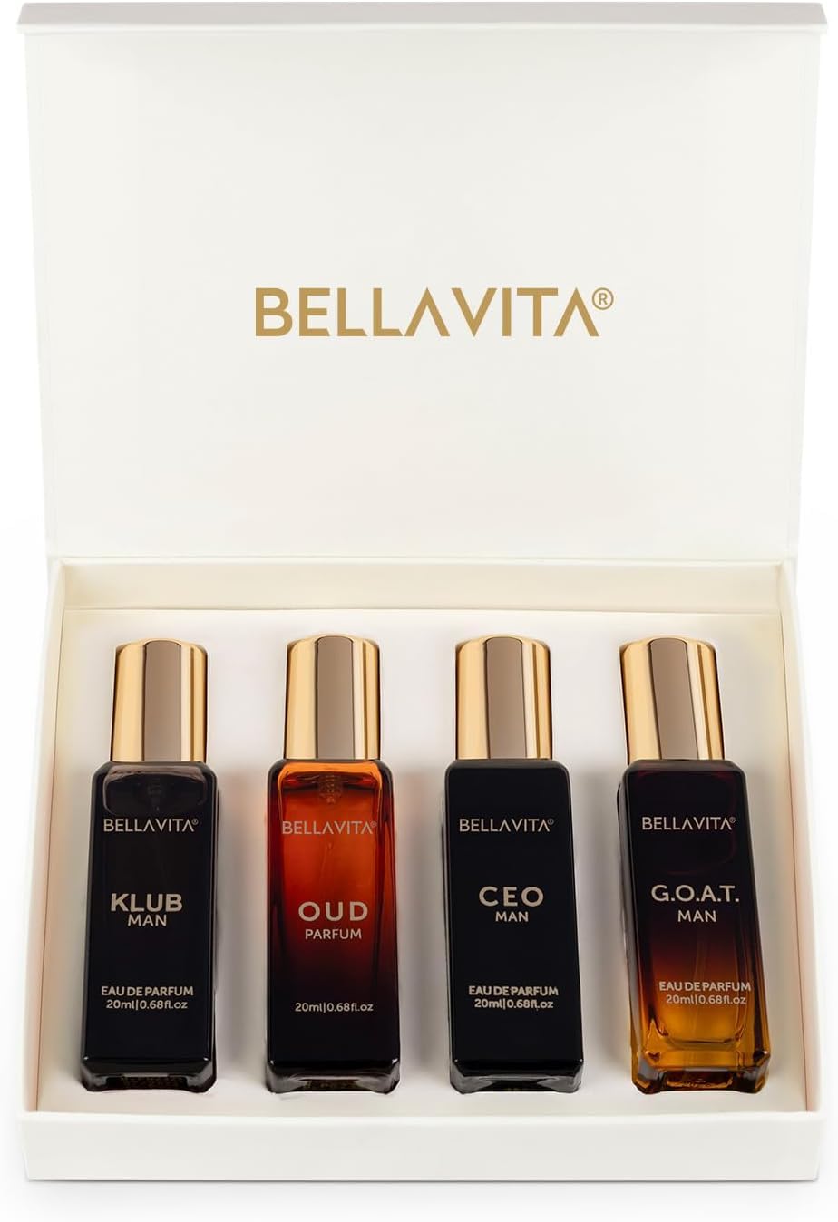 Bella Vita Luxury Men's Perfume Gift Set 4x20 ML front view