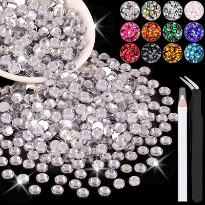 BELLEBOOST 1200PCS clear resin rhinestones front view
