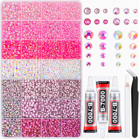 BELLEBOOST 20000Pcs Pink Rhinestones Bedazzling Kit front view