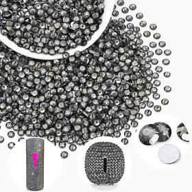 BELLEBOOST 2000PCS Black Diamond glass rhinestones front view