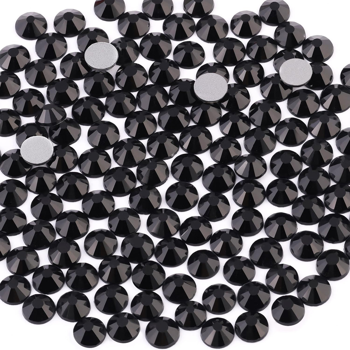 BELLEBOOST 2000PCS Jet Black Crystal Glass Rhinestones front view
