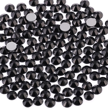 BELLEBOOST 2000PCS Jet Black Crystal Glass Rhinestones front view