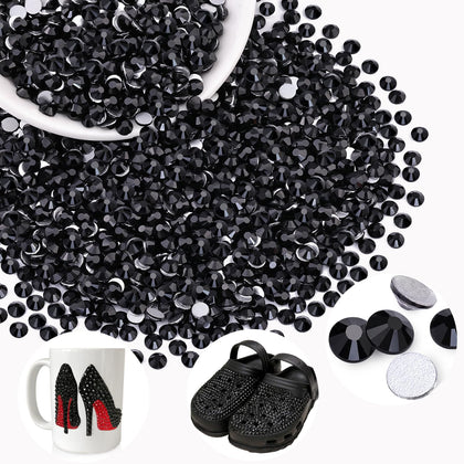 BELLEBOOST 2000PCS Jet Black Crystal Glass Rhinestones front view
