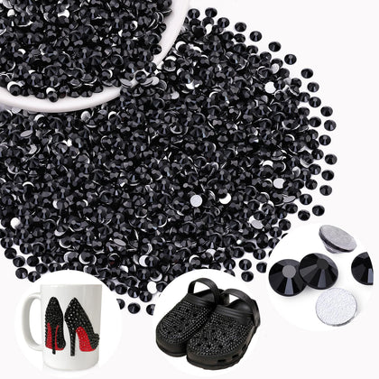 BELLEBOOST 2000PCS Jet Black glass rhinestones front view