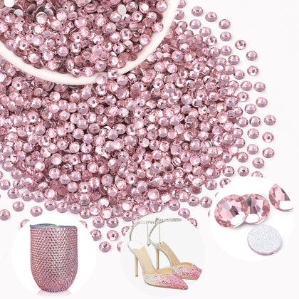 BELLEBOOST 2000PCS Light Pink Crystal Glass Rhinestones package front view