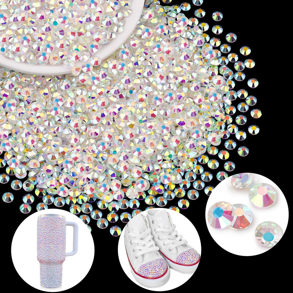 BELLEBOOST 2000PCS SS20 Crystal Glass Rhinestones front view