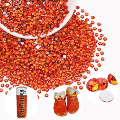 BELLEBOOST 2500PCS Orange Glass Rhinestones front view