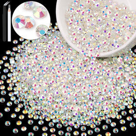 BELLEBOOST 3000PCS crystal glass rhinestones transparent AB in packaging