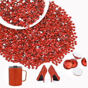 BELLEBOOST 3000PCS Light Red Glass Rhinestones front view