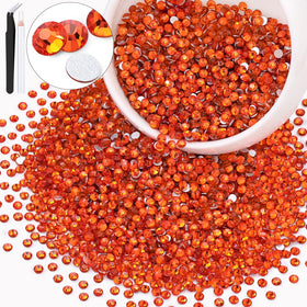 BELLEBOOST 3000PCS SS12 crystal glass rhinestones in orange and hyacinth
