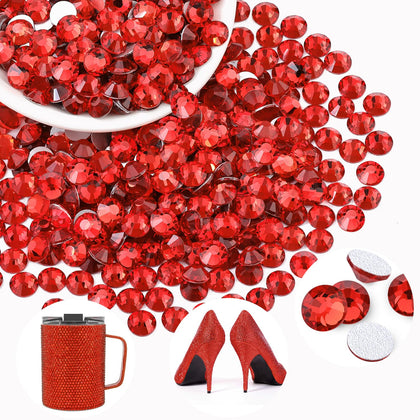 BELLEBOOST 400PCS Light Red Glass Rhinestones front view