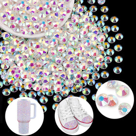 BELLEBOOST 400PCS SS30 Crystal Glass Rhinestones Transparent AB front view