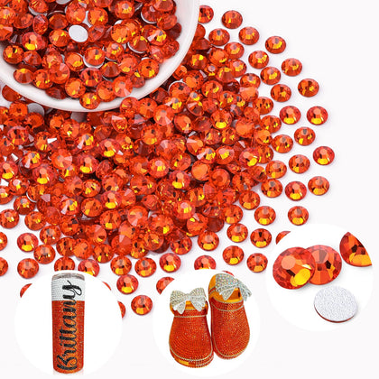 BELLEBOOST 400PCS SS30 glass rhinestones orange and hyacinth front view