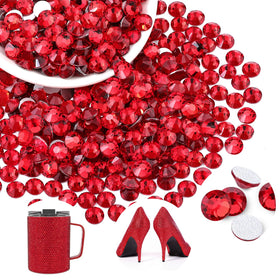 BELLEBOOST 400PCS SS30 Red Glass Rhinestones front view