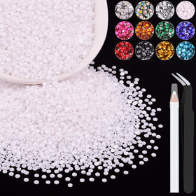BELLEBOOST 5000PCS 3mm White Resin Rhinestones package front view