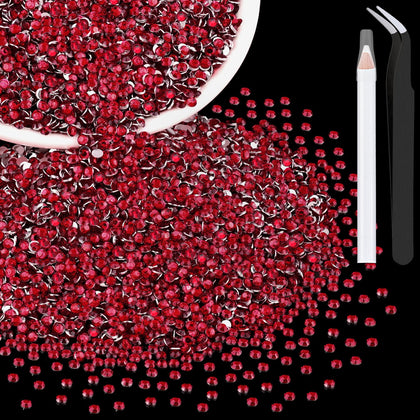 BELLEBOOST 5000PCS dark red resin rhinestones front view