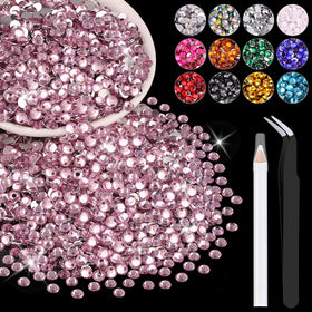 BELLEBOOST 5000PCS Light Pink Resin Rhinestones front view