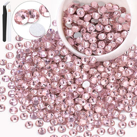 BELLEBOOST 600PCS light pink crystal glass rhinestones package front view