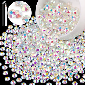BELLEBOOST 600PCS SS30 Crystal Glass Rhinestones Transparent AB front view